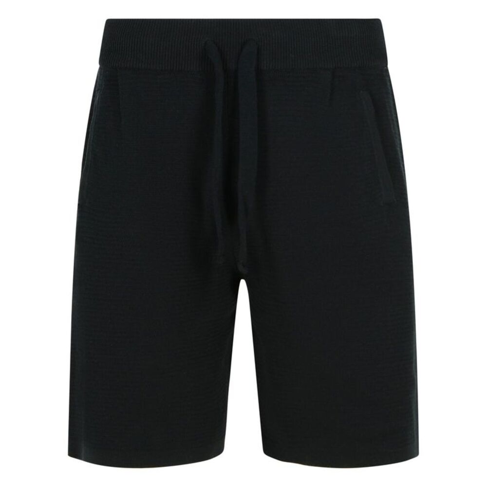 Laneus Black Cotton Bermuda Shorts Men
